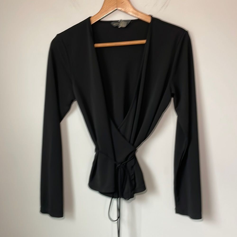 Banana Republic black wrap top in size Xl